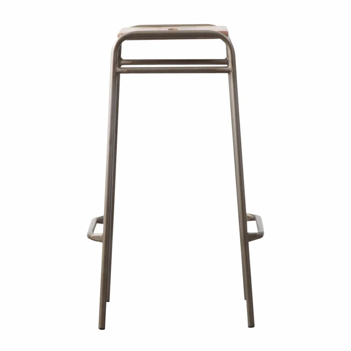 Made in Meubles Tabouret de bar écolier bois et métal 77cm Marcus