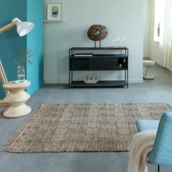 Made in Meubles Tapis en jute et coton Antonia