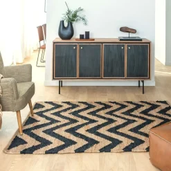 Made in Meubles Tapis en jute et coton Mathilde
