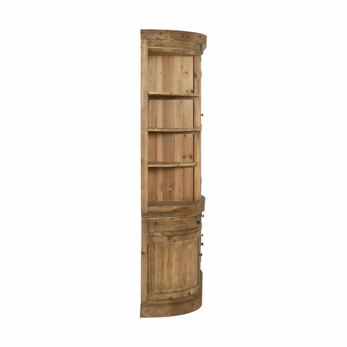 Made in Meubles Vaisselier arrondi en bois recyclé Garance
