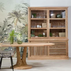 Made in Meubles Vaisselier en bois d'acacia Salta