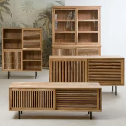 Made in Meubles Vaisselier en bois d'acacia Salta