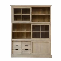 Made in Meubles Vaisselier en bois de manguier Nina