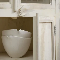 Made in Meubles Vaisselier en bois de manguier blanchi Cuzco
