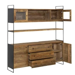 Made in Meubles Vaisselier en bois recyclé 190cm Blaise