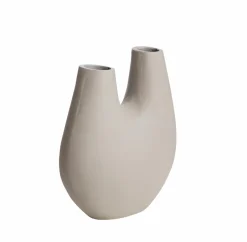 Made in Meubles Vase beige 2 tiges en aluminium Tulipa