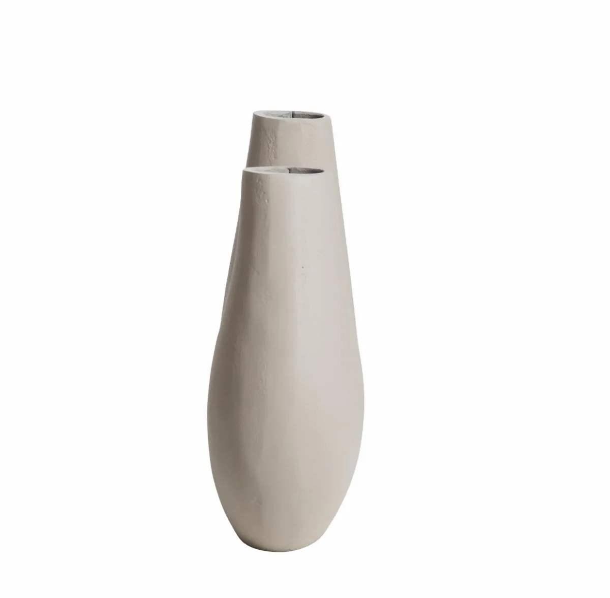 Made in Meubles Vase beige 2 tiges en aluminium Tulipa