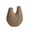 Made in Meubles Vase marron 2 tiges en aluminium Tulipa