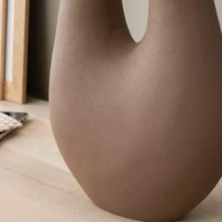 Made in Meubles Vase marron 2 tiges en aluminium Tulipa