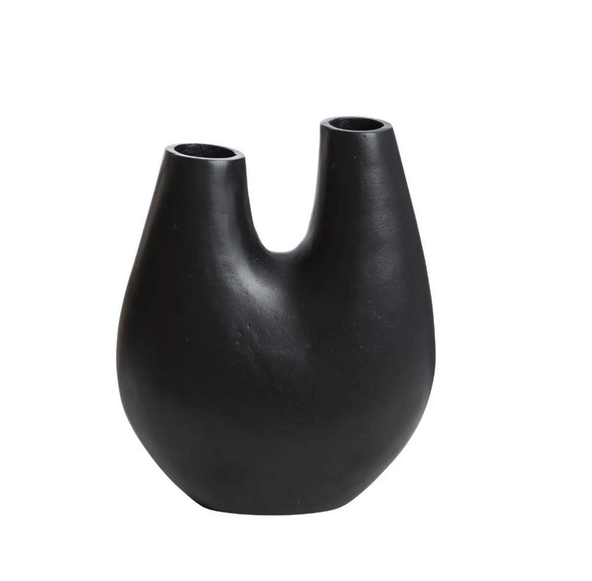 Made in Meubles Vase noir 2 tiges en aluminium Tulipa