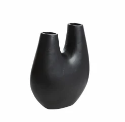 Made in Meubles Vase noir 2 tiges en aluminium Tulipa