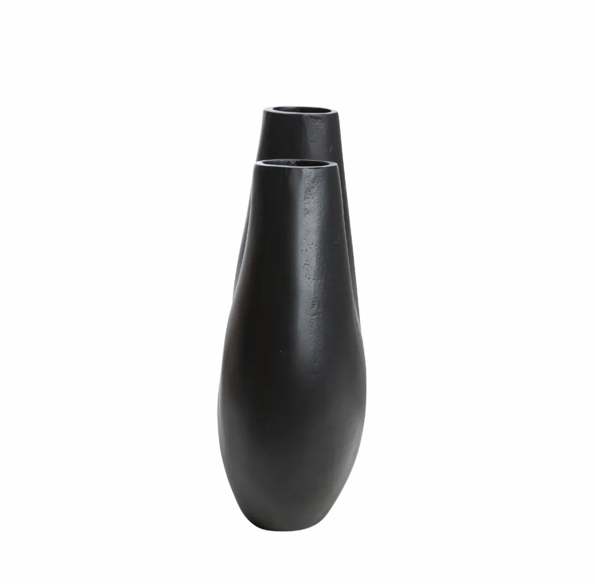 Made in Meubles Vase noir 2 tiges en aluminium Tulipa