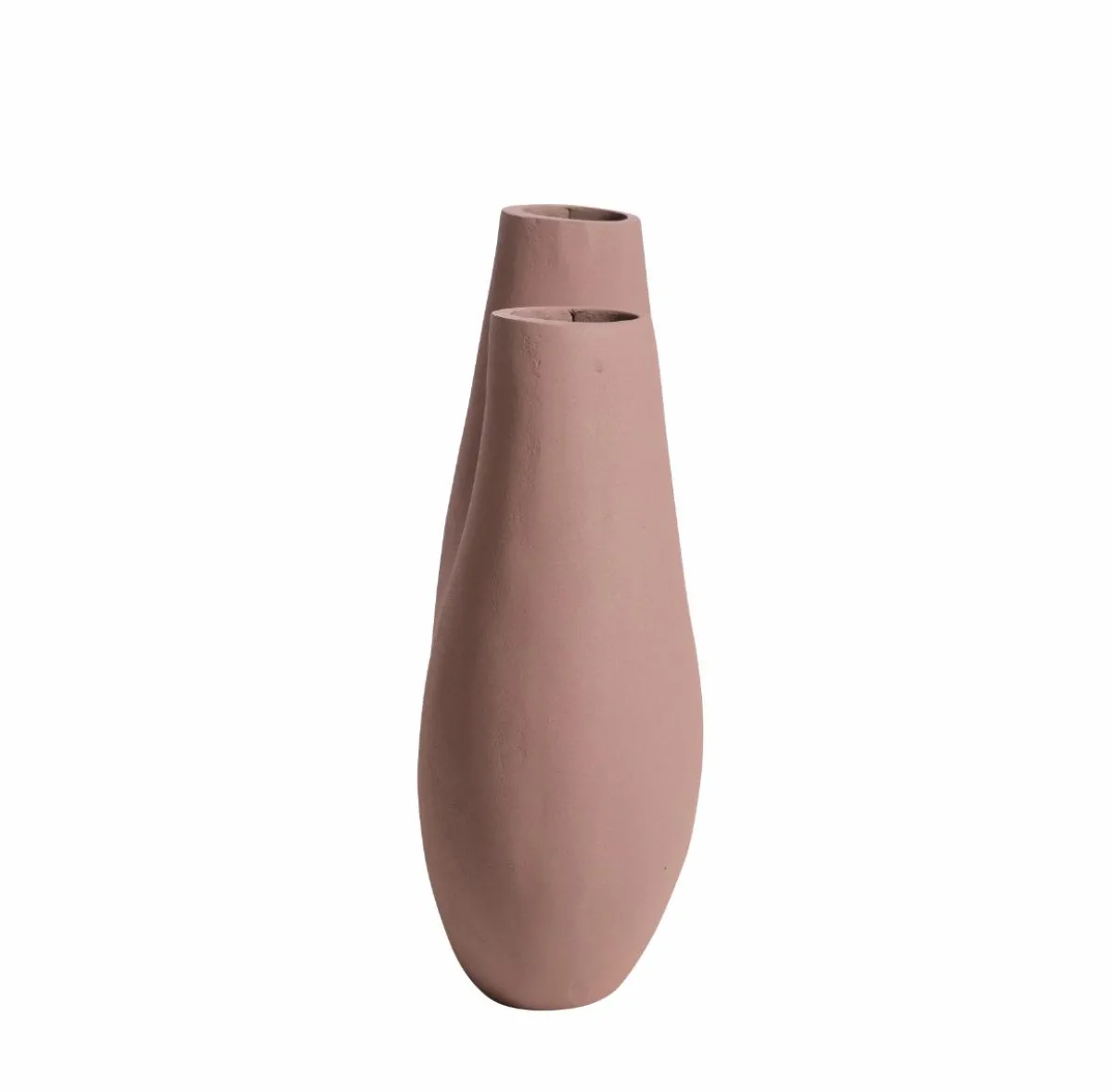 Made in Meubles Vase rose 2 tiges en aluminium Tulipa