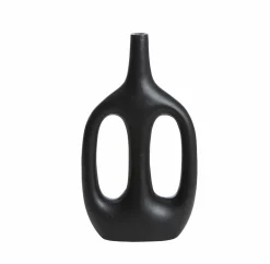 Made in Meubles Vase soliflore noir en aluminium Pivoine