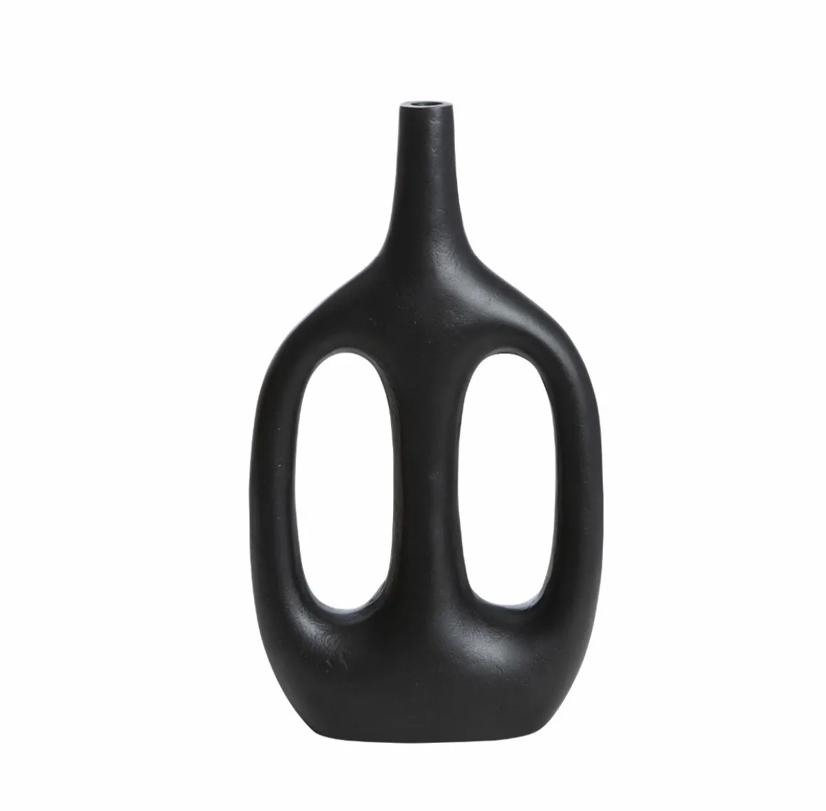 Made in Meubles Vase soliflore noir en aluminium Pivoine