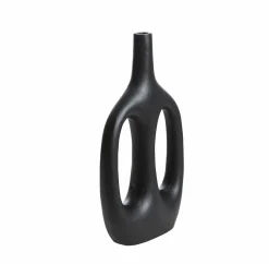 Made in Meubles Vase soliflore noir en aluminium Pivoine