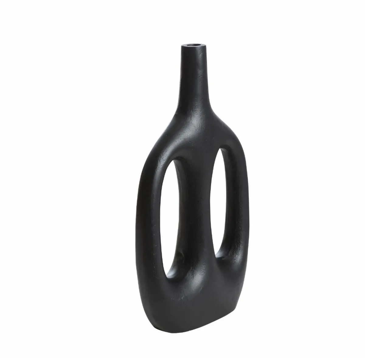 Made in Meubles Vase soliflore noir en aluminium Pivoine