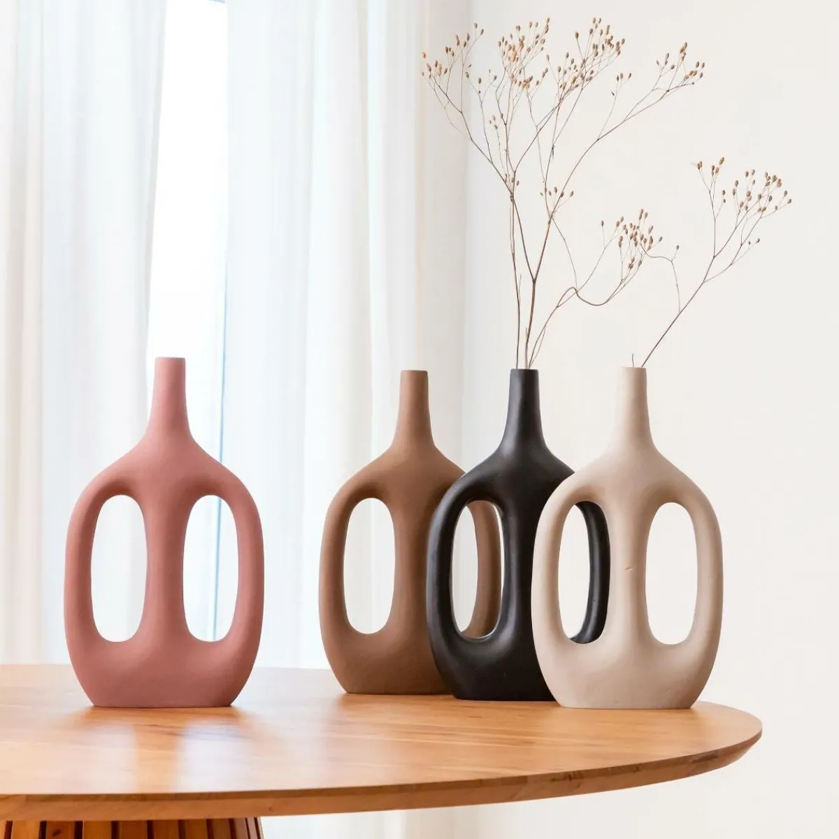 Made in Meubles Vase soliflore rose en aluminium Pivoine