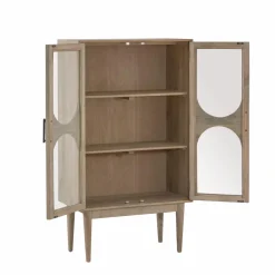 Made in Meubles Vitrine 2 portes en bois de manguier Lydia