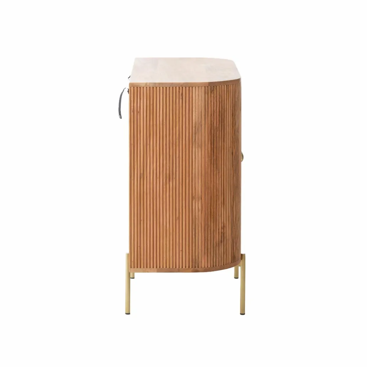 Made in Meubles Vitrine arrondie en bois de manguier Maria