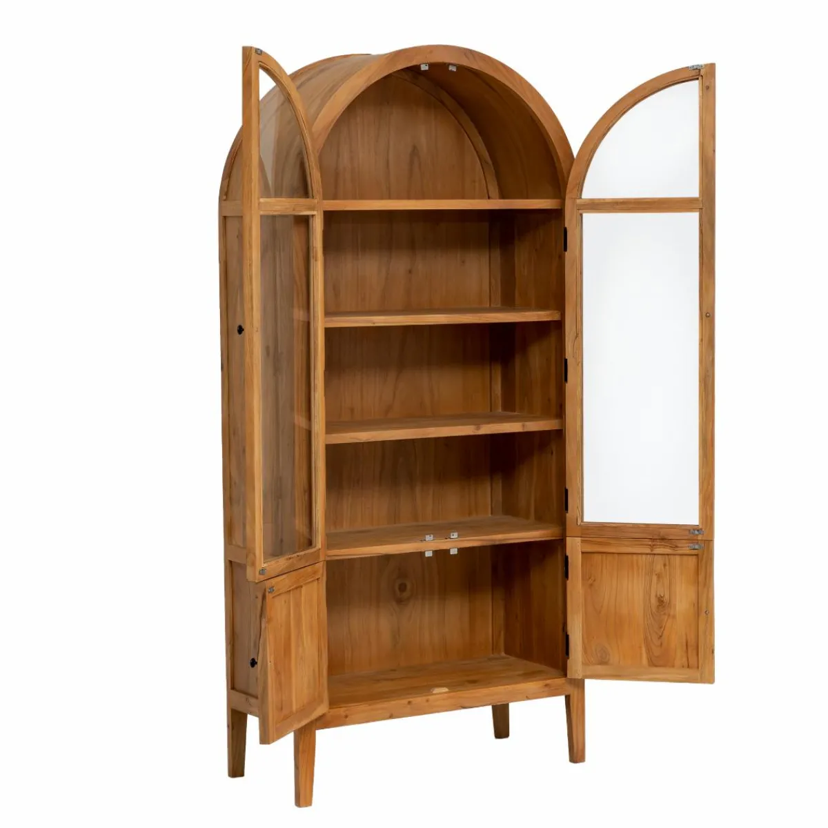 Made in Meubles Vitrine en bois d'acacia 4 portes Jo