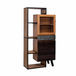 Made in Meubles Vitrine en bois d'acacia Ernest