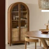 Made in Meubles Vitrine en bois d'acacia Néven