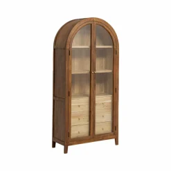 Made in Meubles Vitrine en bois d'acacia Néven