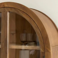 Made in Meubles Vitrine en bois d'acacia Néven