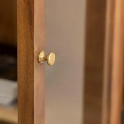Made in Meubles Vitrine en bois d'acacia Néven