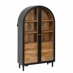 Made in Meubles Vitrine en bois de manguier Paulo