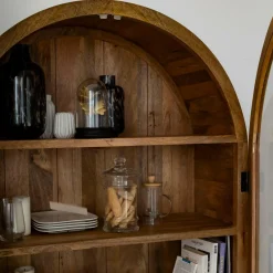 Made in Meubles Vitrine en bois de manguier Paulo