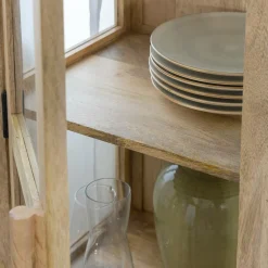 Made in Meubles Vitrine en bois de manguier Juliet
