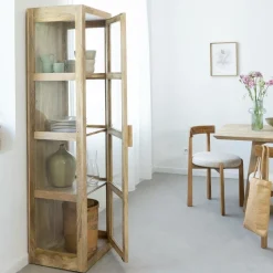 Made in Meubles Vitrine en bois de manguier Juliet