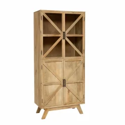Made in Meubles Vitrine en bois de manguier Thalia