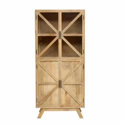 Made in Meubles Vitrine en bois de manguier Thalia