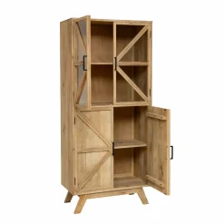Made in Meubles Vitrine en bois de manguier Thalia