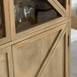 Made in Meubles Vitrine en bois de manguier Thalia