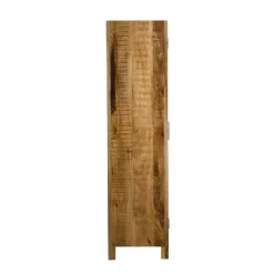 Made in Meubles Vitrine en bois de manguier et métal Ambroisa