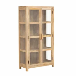 Made in Meubles Vitrine en bois de manguier Amaris