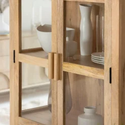 Made in Meubles Vitrine en bois de manguier Amaris