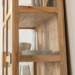 Made in Meubles Vitrine en bois de manguier Amaris