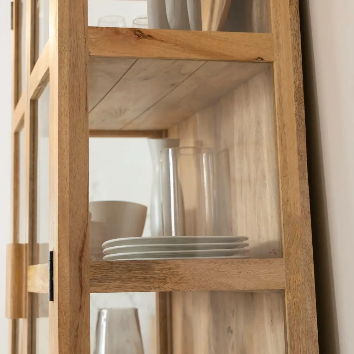 Made in Meubles Vitrine en bois de manguier Amaris