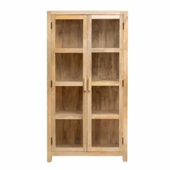 Made in Meubles Vitrine en bois de manguier Amaris