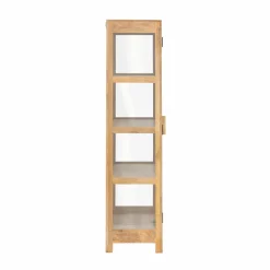 Made in Meubles Vitrine en bois de manguier Amaris
