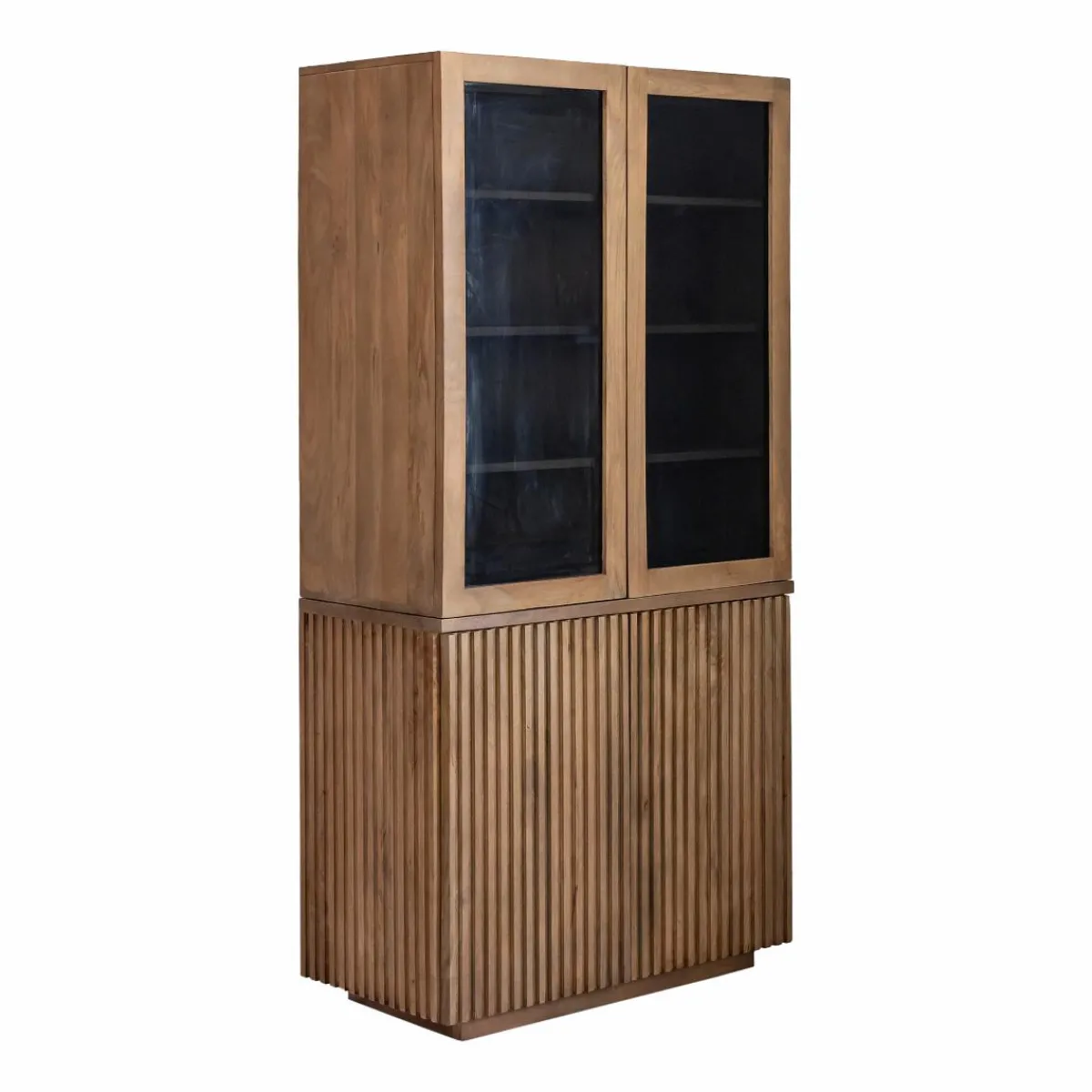 Made in Meubles Vitrine en bois de manguier Betty