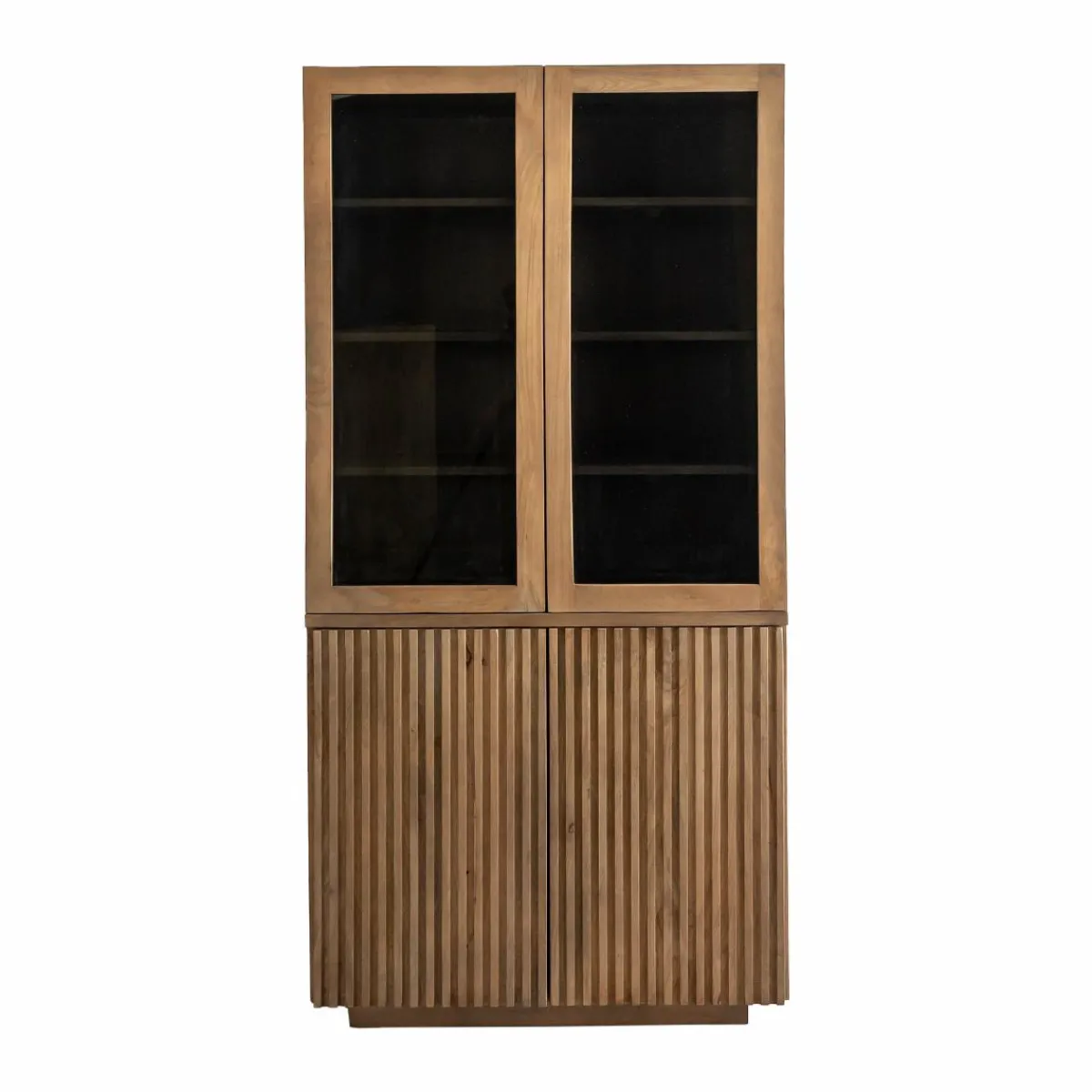 Made in Meubles Vitrine en bois de manguier Betty