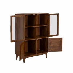 Made in Meubles Vitrine en bois de manguier Remick