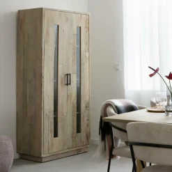 Made in Meubles Vitrine en bois recyclé Damian