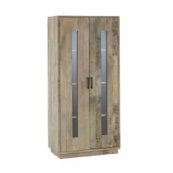 Made in Meubles Vitrine en bois recyclé Damian